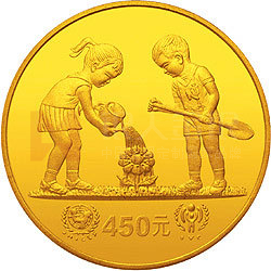 國際兒童年金銀紀念幣1/2盎司圓形金質紀念幣 國際兒童年金銀紀念幣1/2盎司圓形金質紀念幣