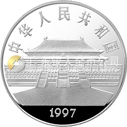 中國古代名畫系列(孔雀開屏)金銀紀念幣1盎司圓形銀質紀念幣