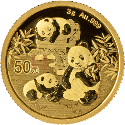 2025版熊貓3克普制金質(zhì)紀念幣